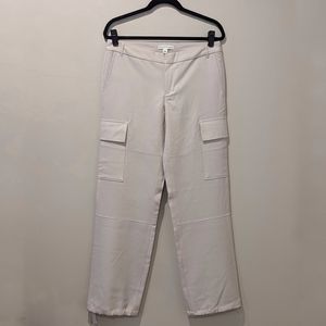 Banana Republic cream wool cargo pants